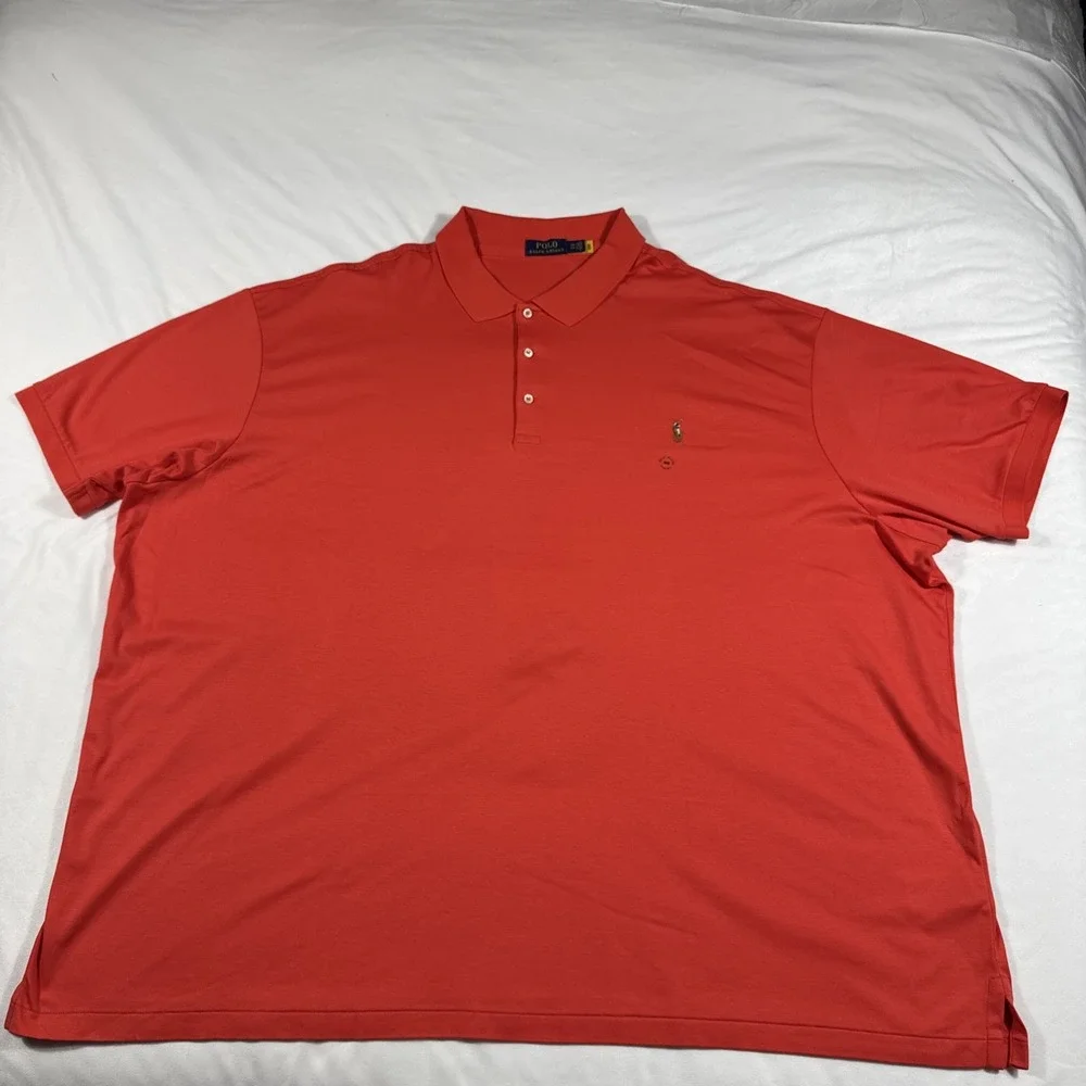 Polo Ralph Lauren Polo Shirt Men's 5XB‎ Big Red Short Sleeve Soft Touch New